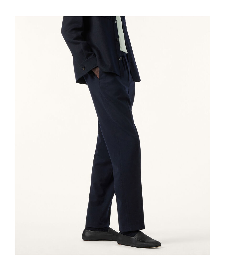 Loro Piana Creased Trousers In Blue