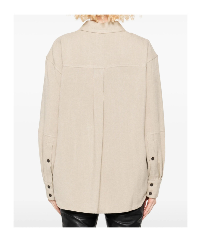 Iro Panelled Collared Shirt In Gold