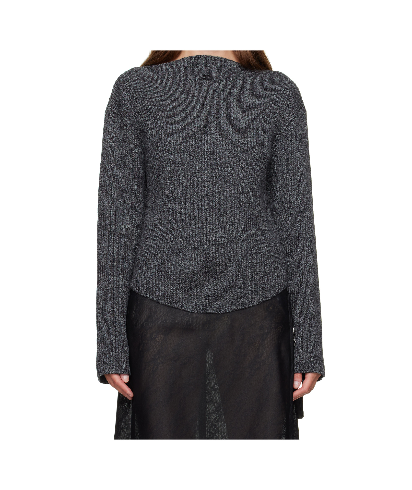 Courrèges Ribbed-knit Sweater In Multi