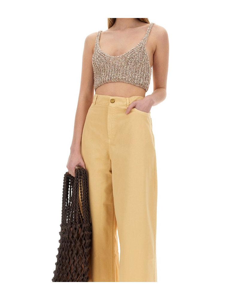 Shop Alysi Sequined Knit Top