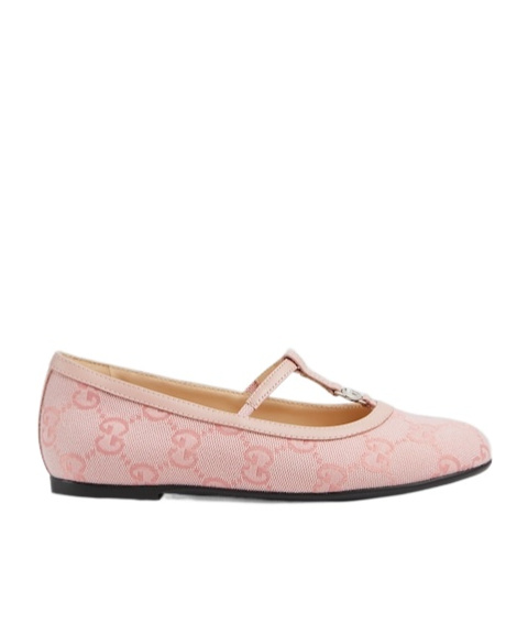 Gucci Double G Ballet Flats In Pink