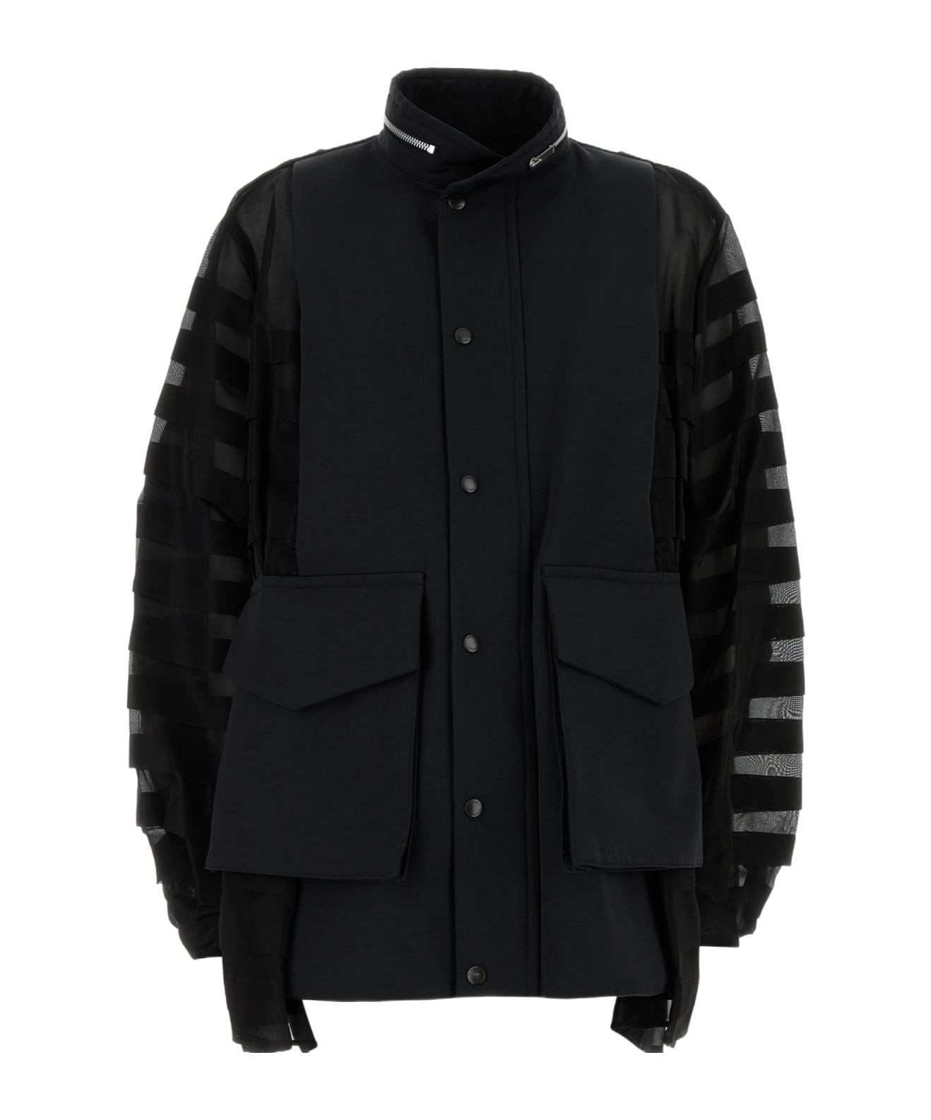 Sacai Panelled Jacket In Black