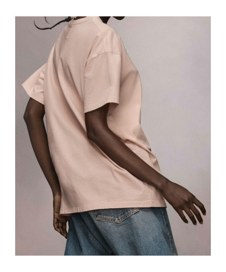 Maison Margiela Logo-embroidered Cotton T-shirt In Nude
