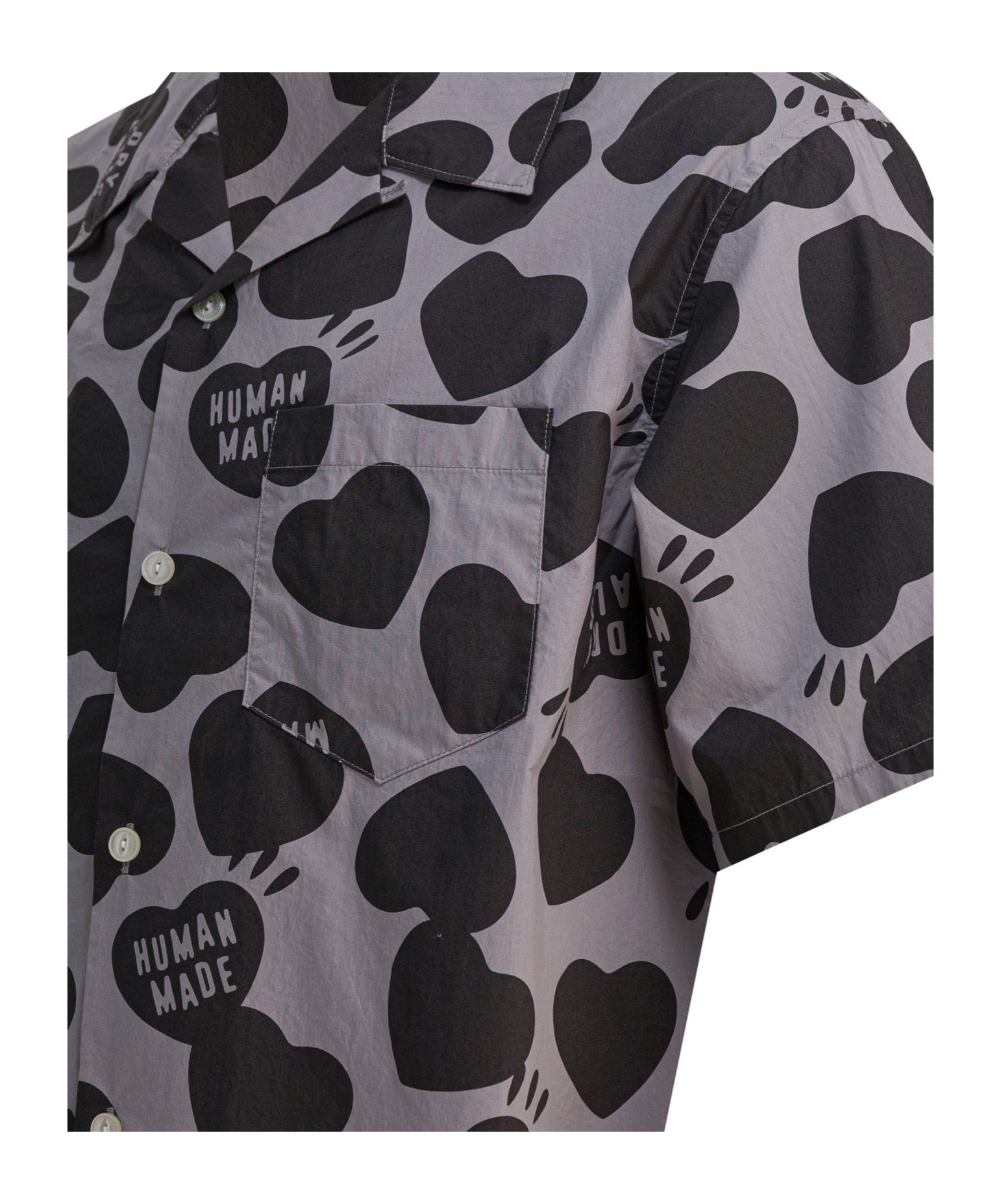 Human Made Vacation Heart Graphic Print Shirt In Gray
