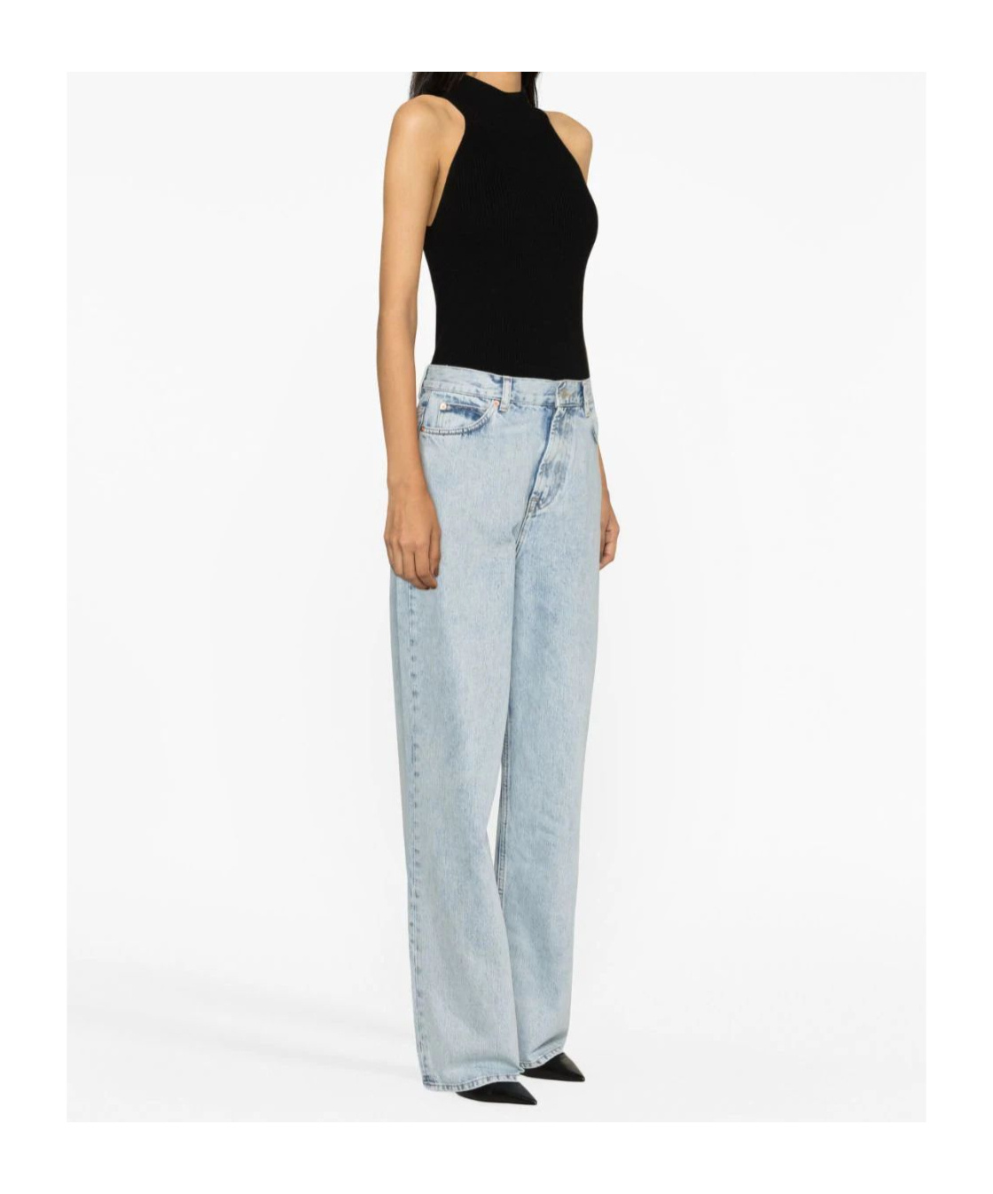Shop Wardrobe.nyc Five-pocket Denim Trousers