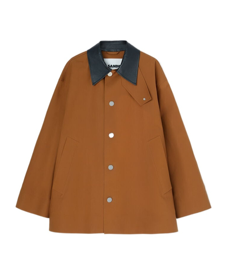 Jil Sander Long-sleeved Casual Jacket In Tobacco
