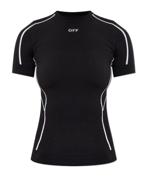 Off-white Crew Neck T-shirt In Black