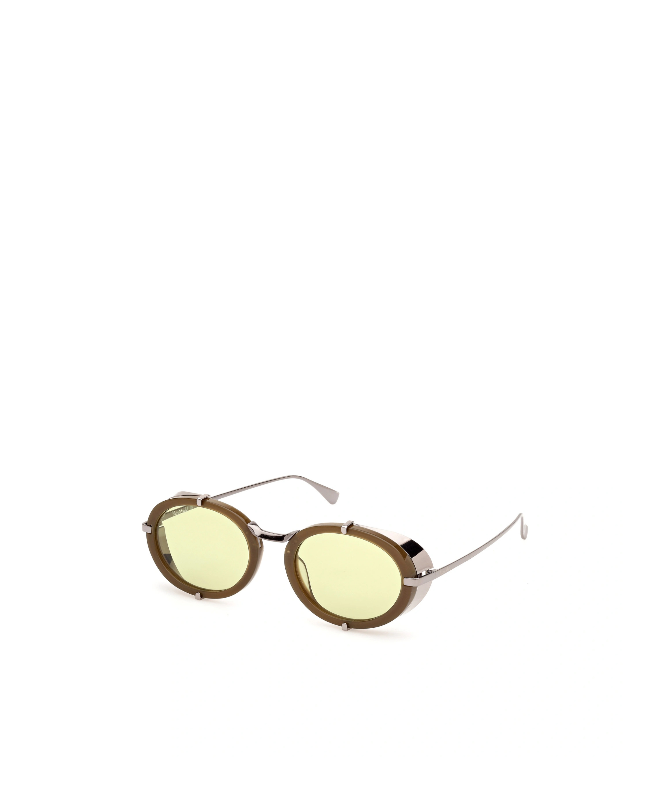 Max Mara Oval Frame Sunglasses In Yellow