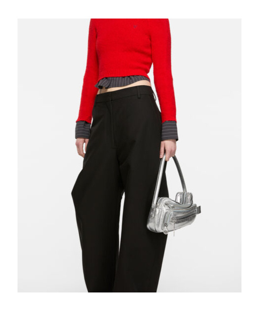 Acne Studios Camero Party Metallic-finish Shoulder Bag In Silver