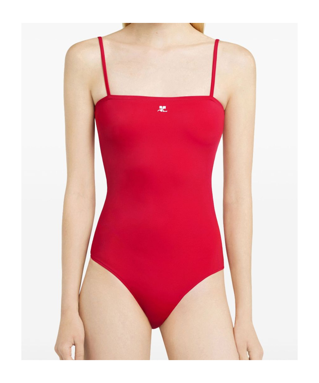 Courrèges Square Neck One-piece With Adjustable Straps