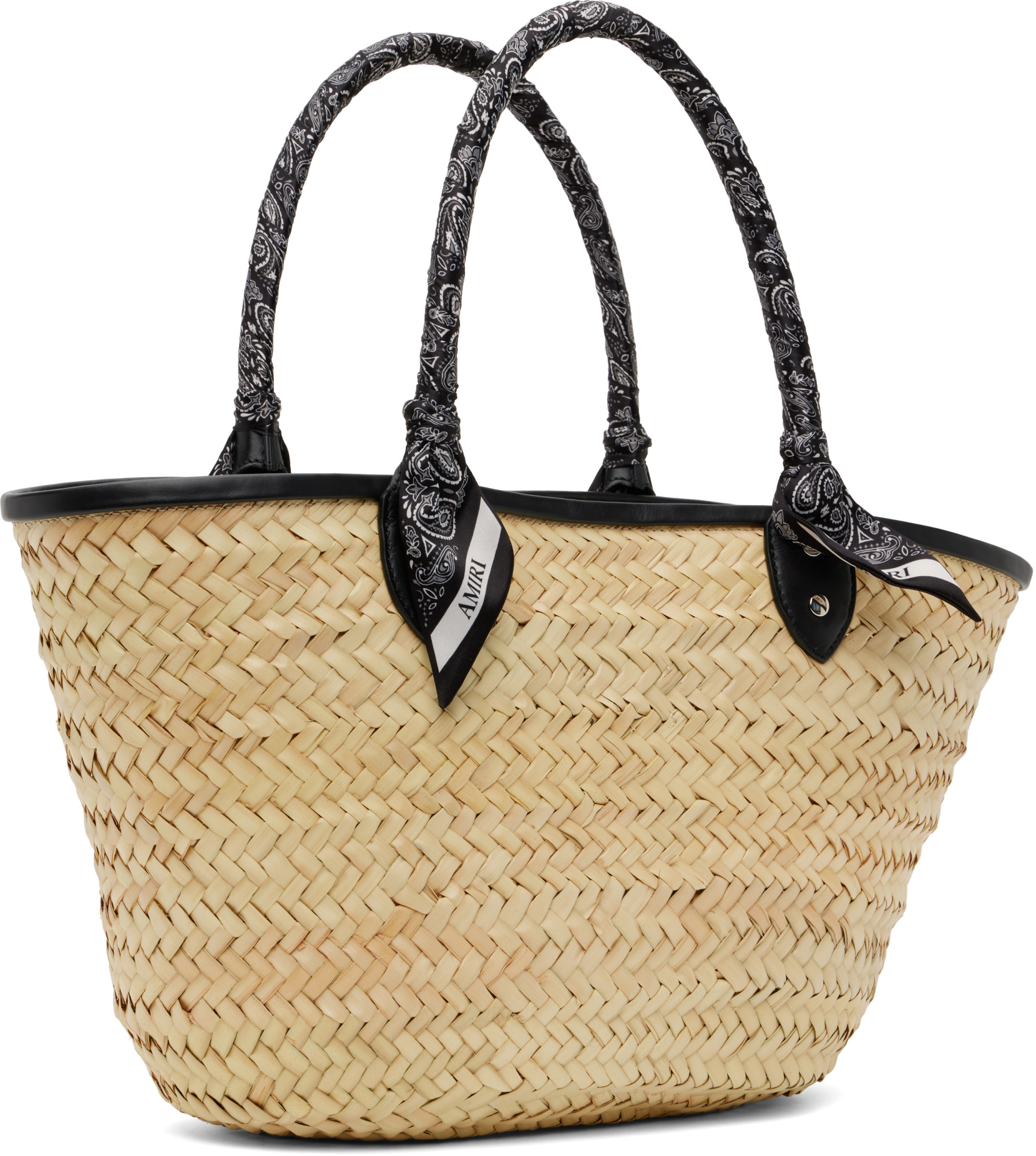 Amiri Ma Raffia Macro Tote In Brown