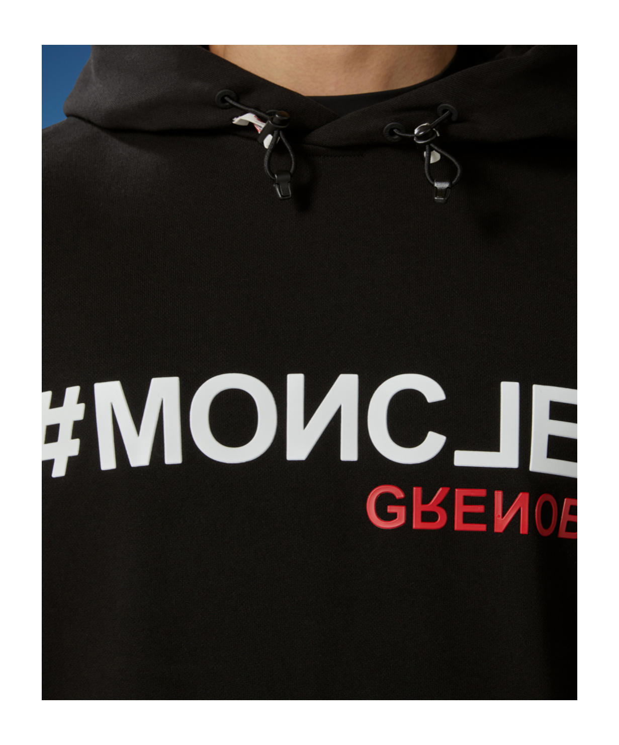 Moncler Logo Hoodie In Black
