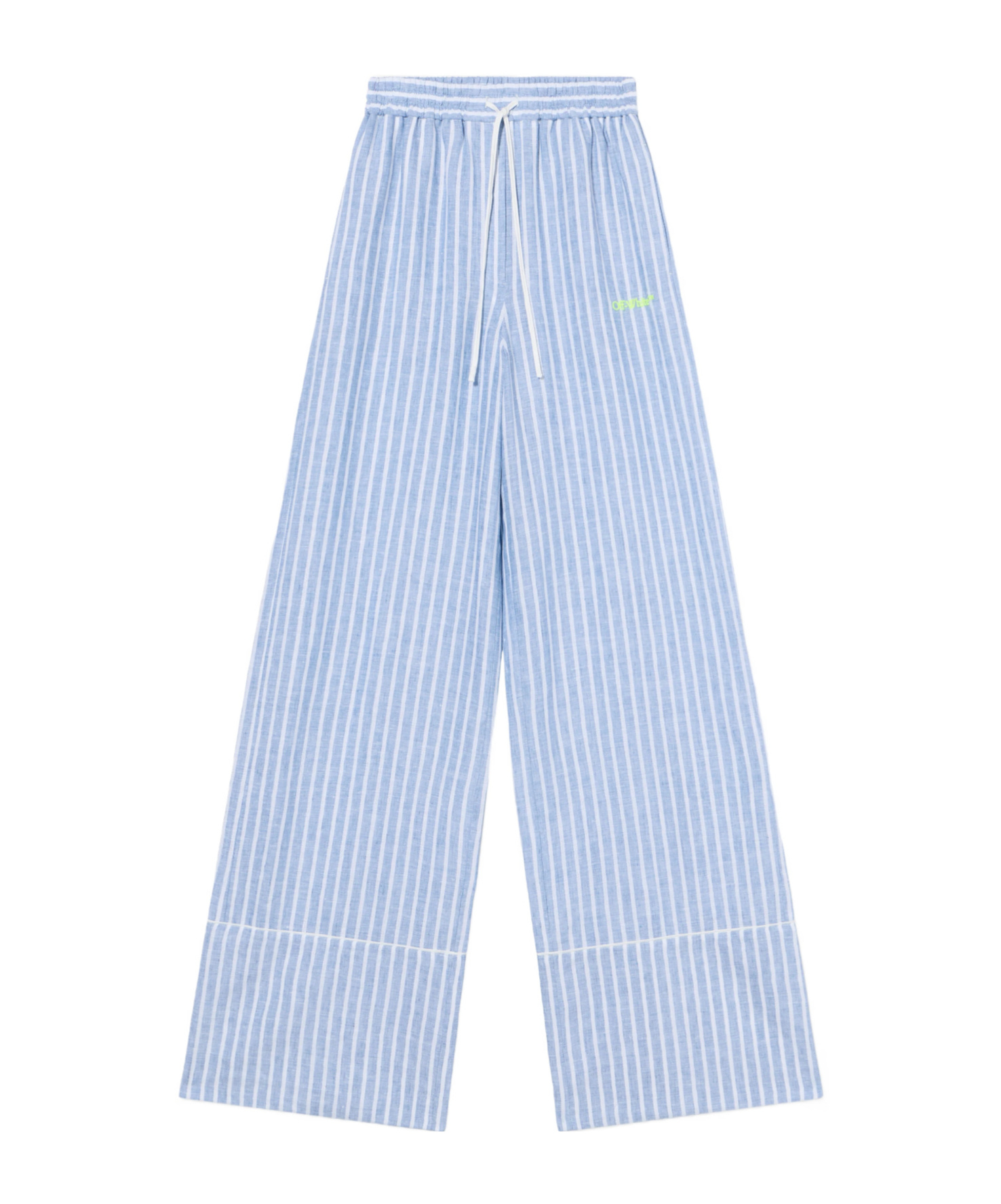 Off-white Elastic Waist Casual Pants In Blue