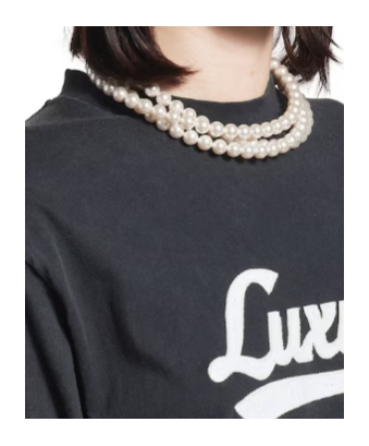 Balenciaga Women's Pearl 3-row Choker In Shiny Silver/white In White