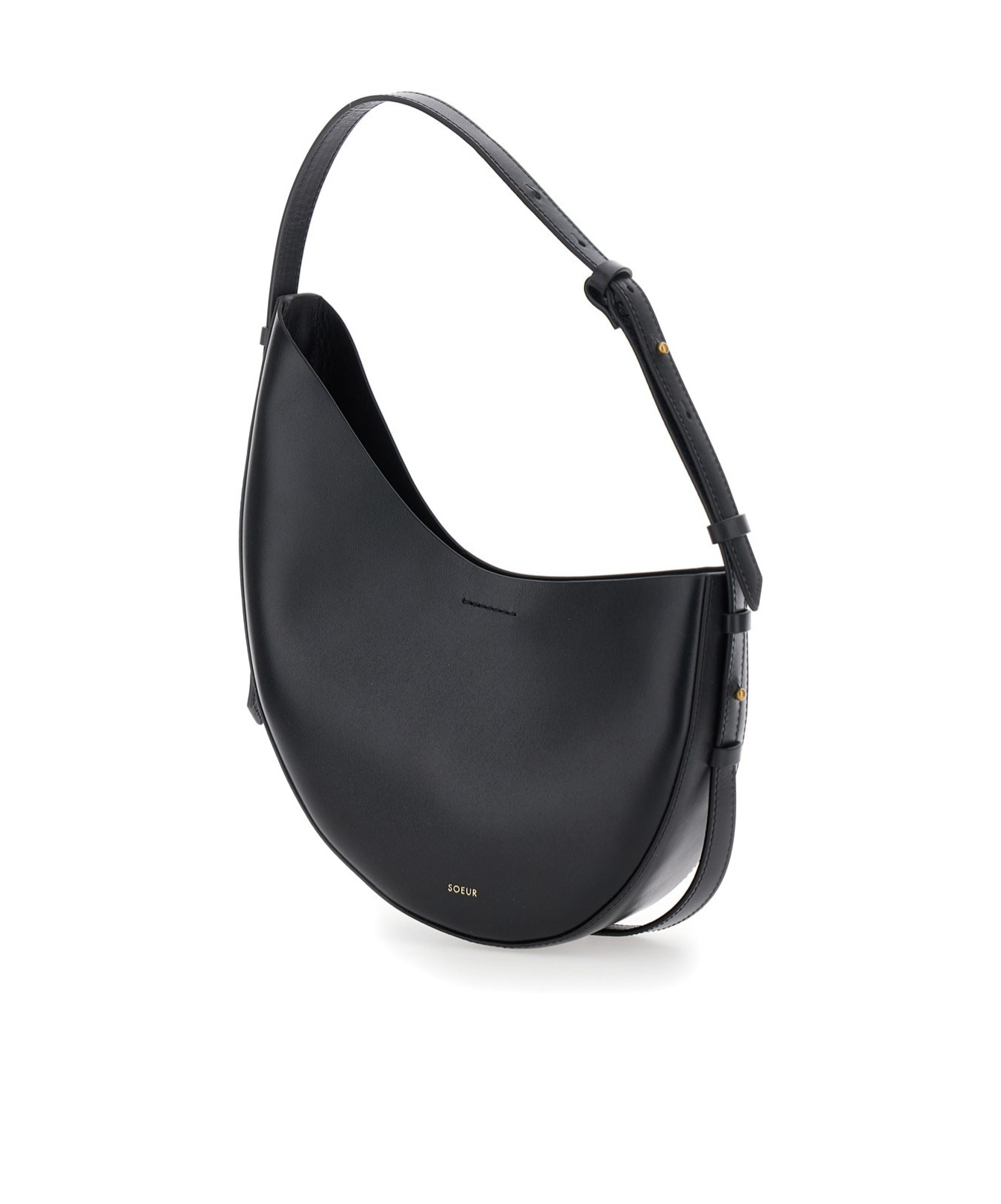 Soeur Crescent Shape Shoulder Bag In Black