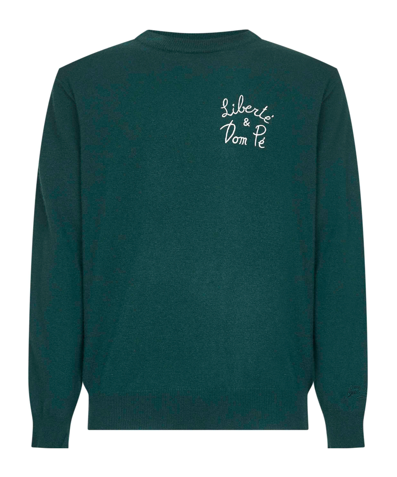 Mc2 Saint Barth Heron Light Embroidered Sweater In Green