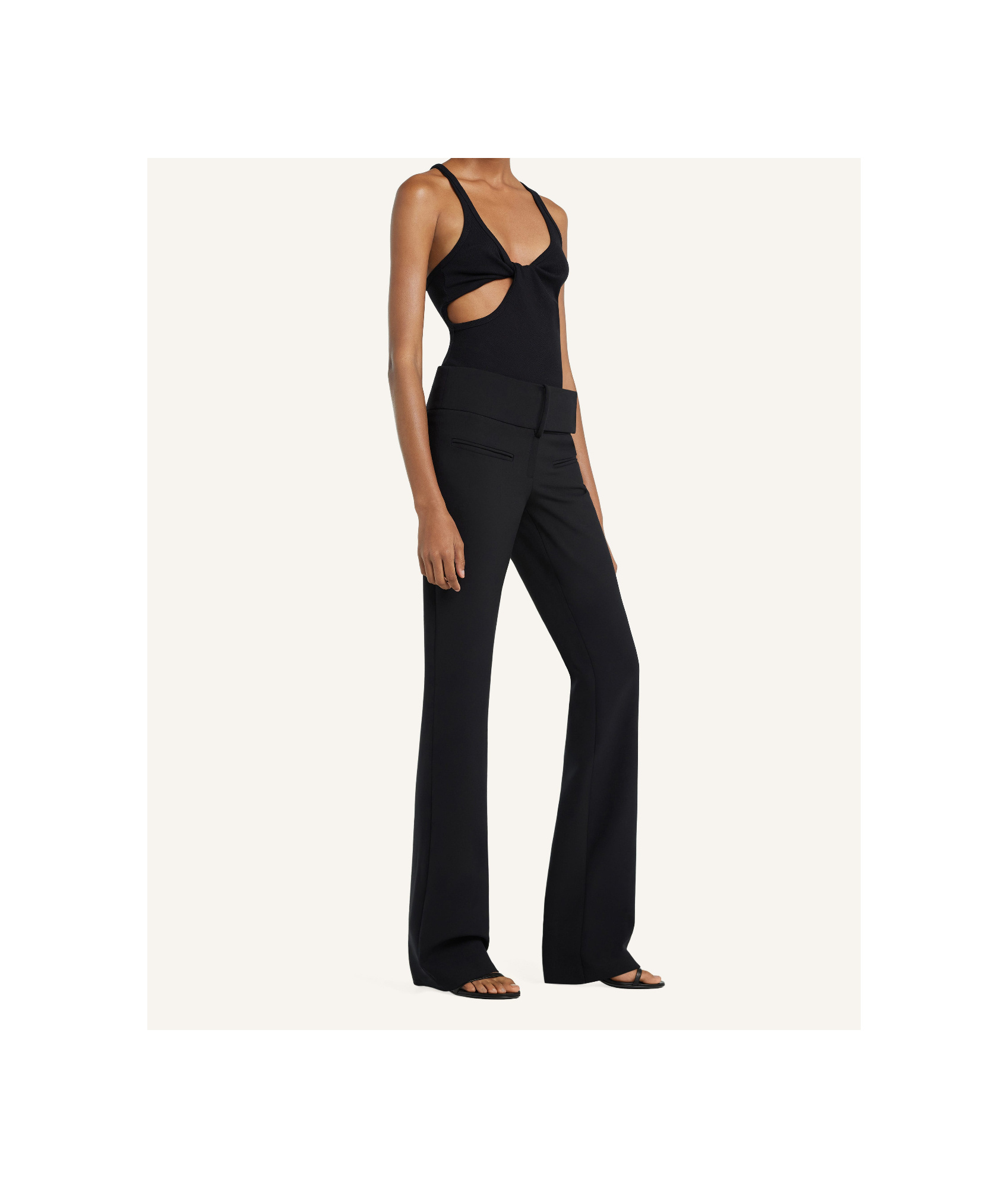 Courrèges Twist 90s Rib Dress In Black