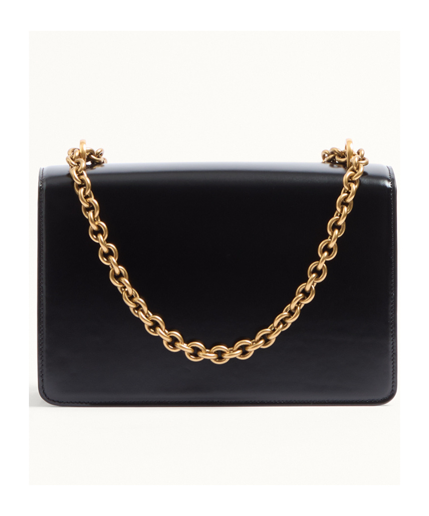 Valentino Garavani Garavani Vain Small Shoulder Bag In Shiny Calfskin Woman Black Uni