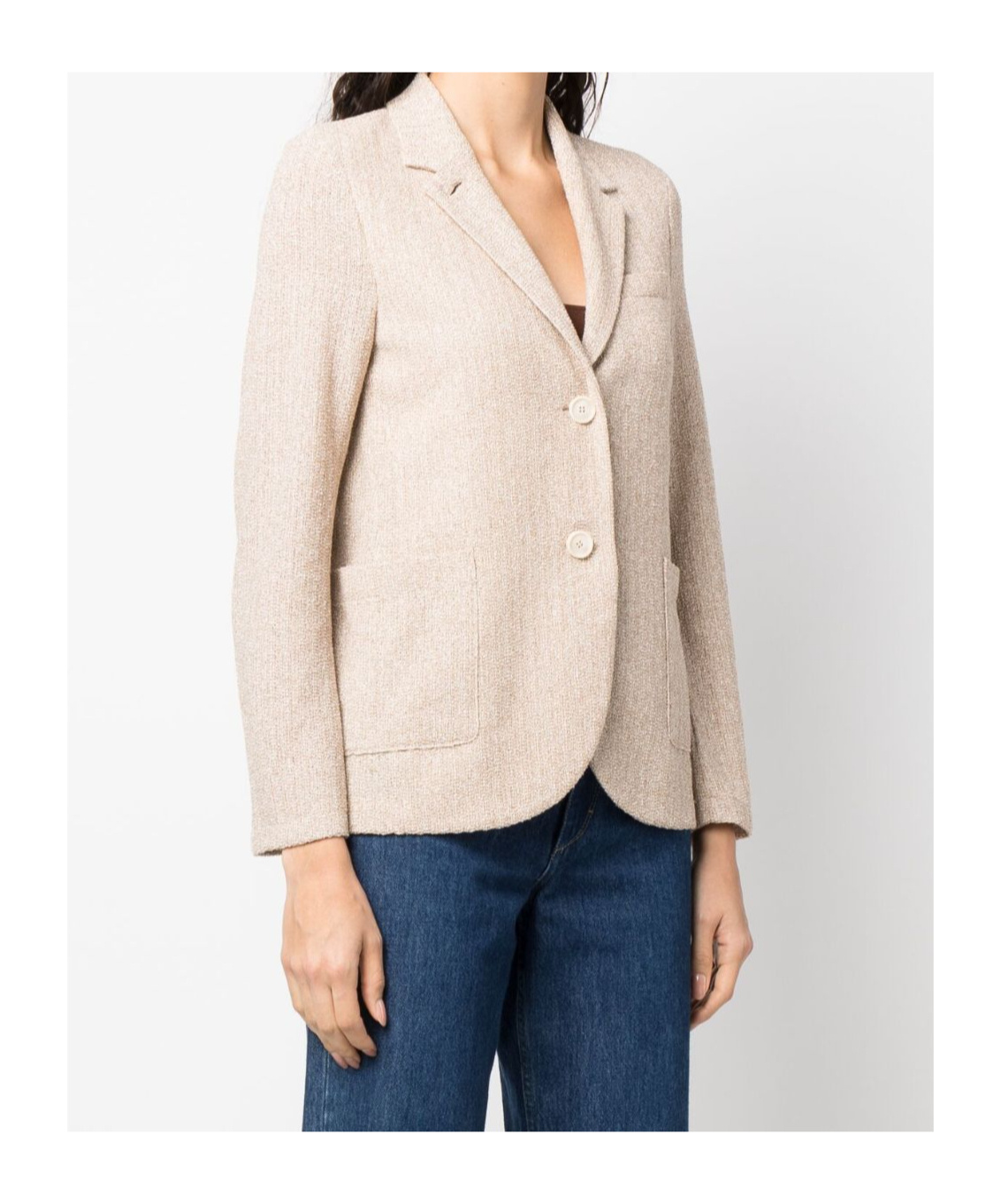 Harris Wharf London Cotton Blend Single-breasted Jacket In Nude