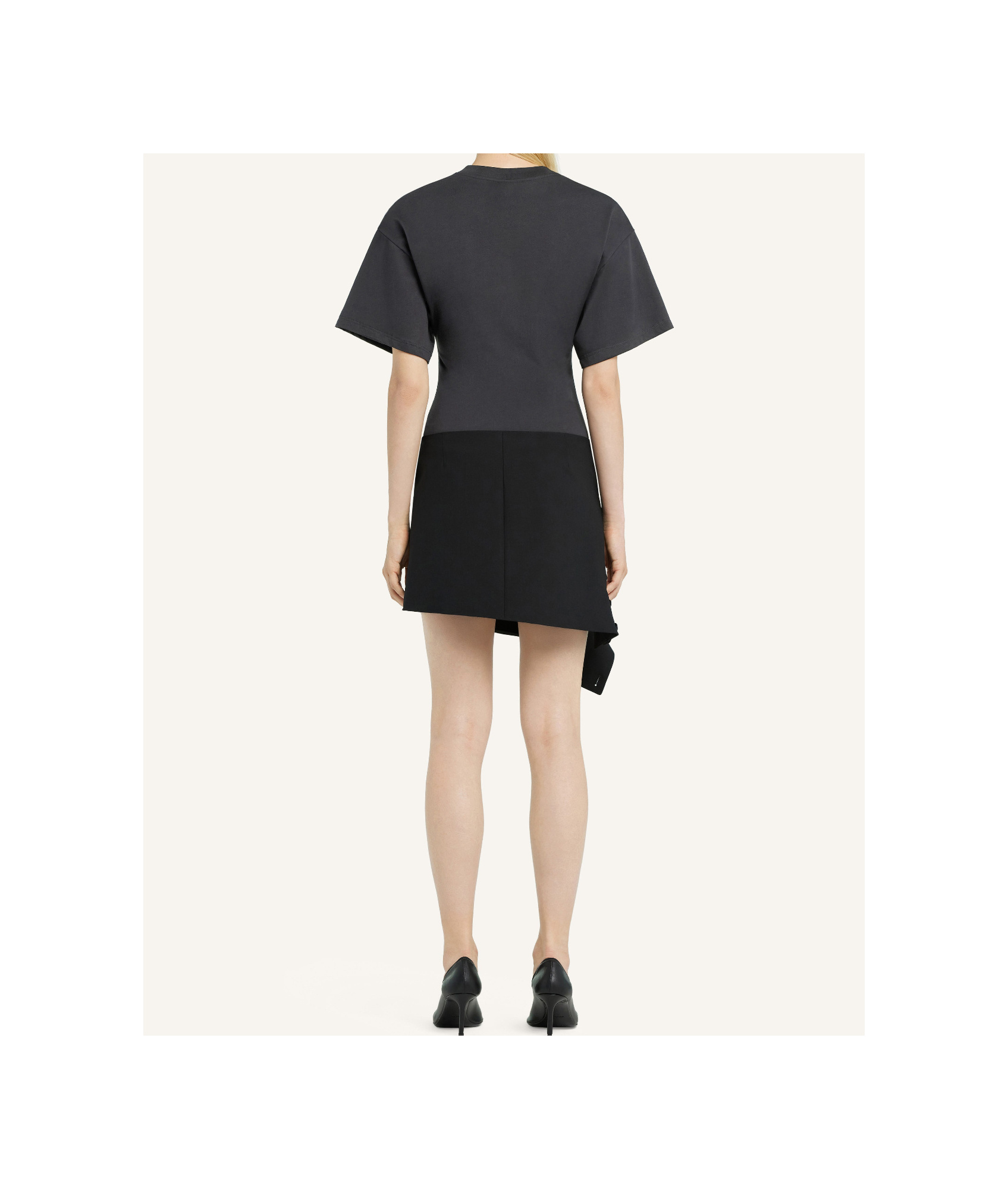 Courrèges Horn Sleeve T-shirt In Black