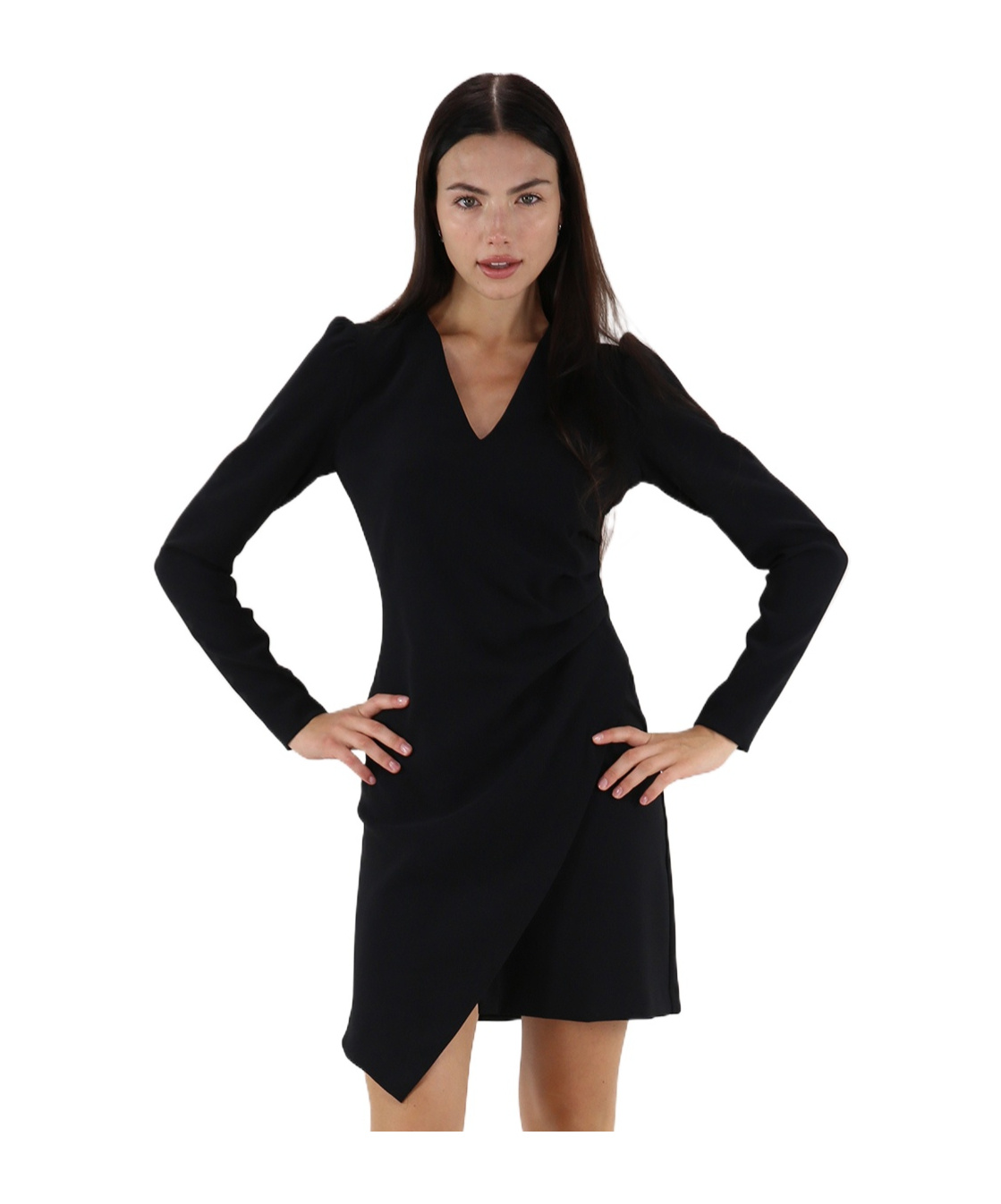Shop Twinset Oval T Chain Mini Dress In Black