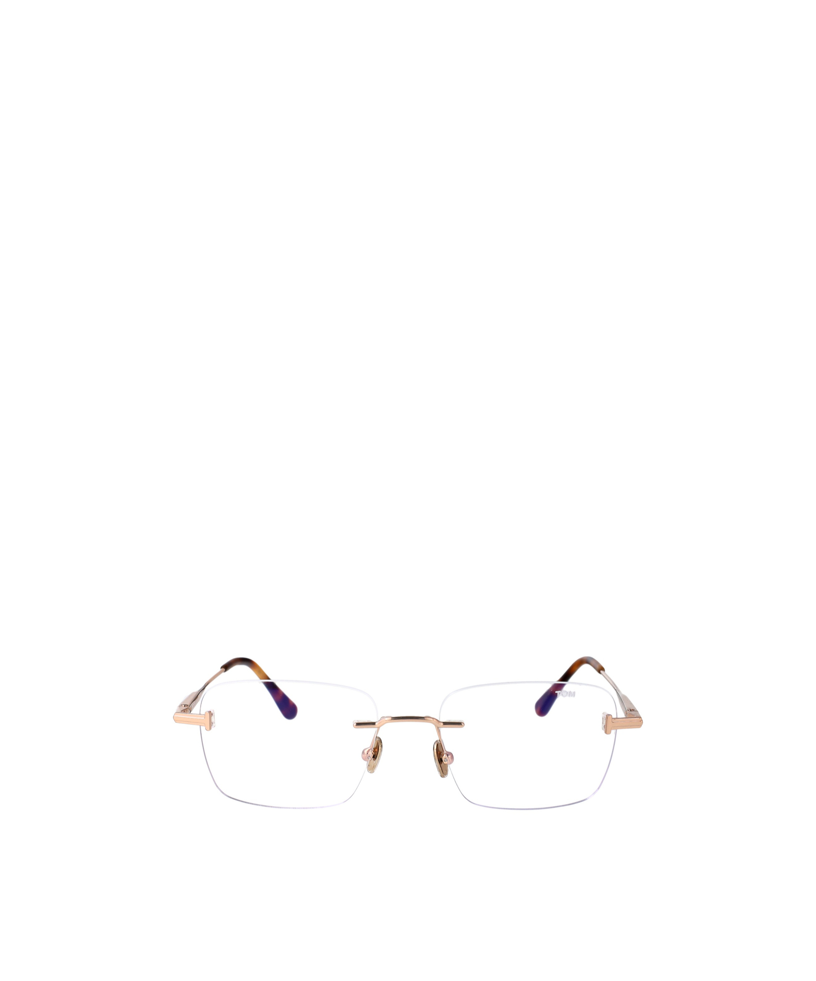 Tom Ford Rectangle Glasses In Gold