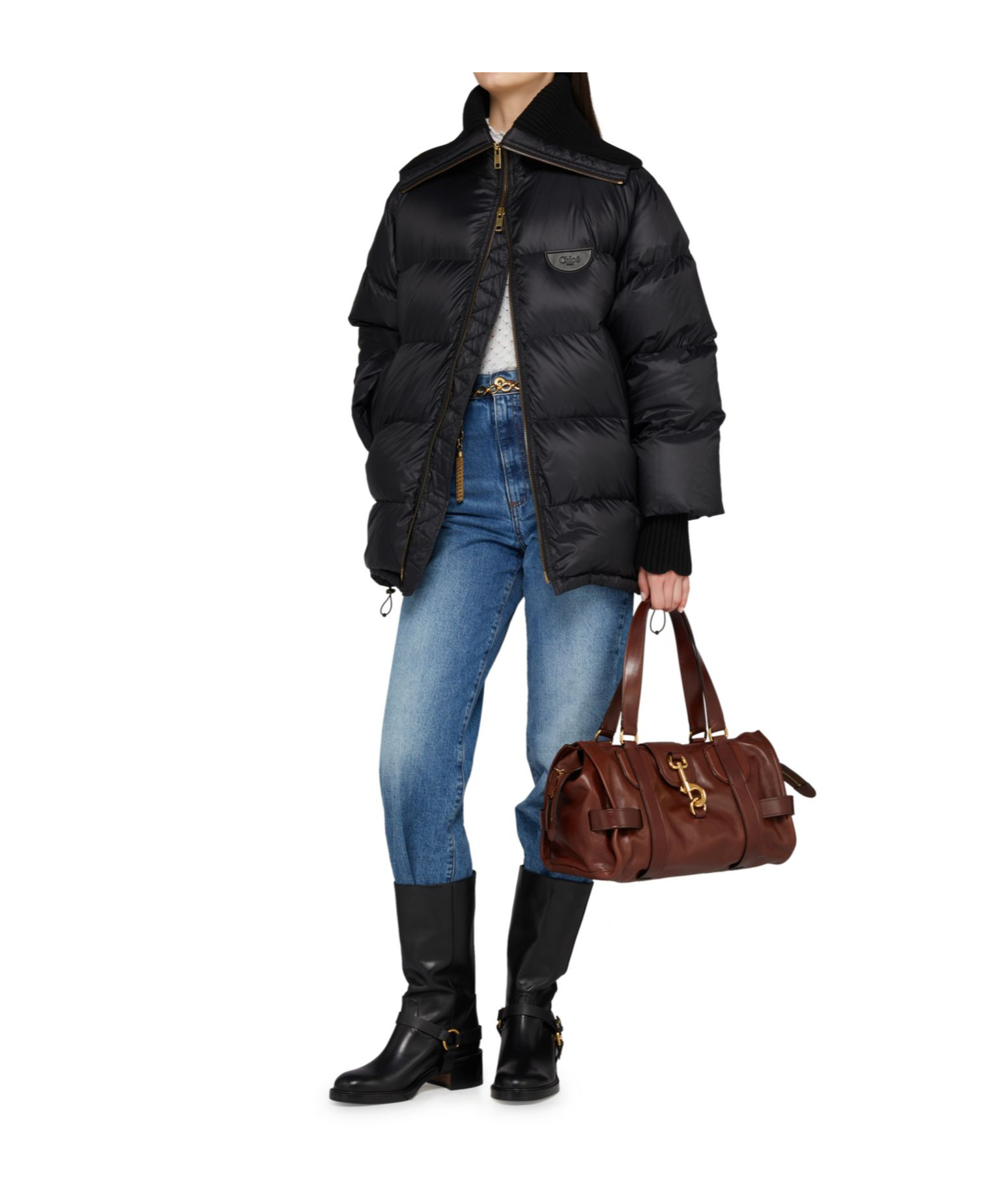 Shop Chloé Dakota Leather Boots In Black