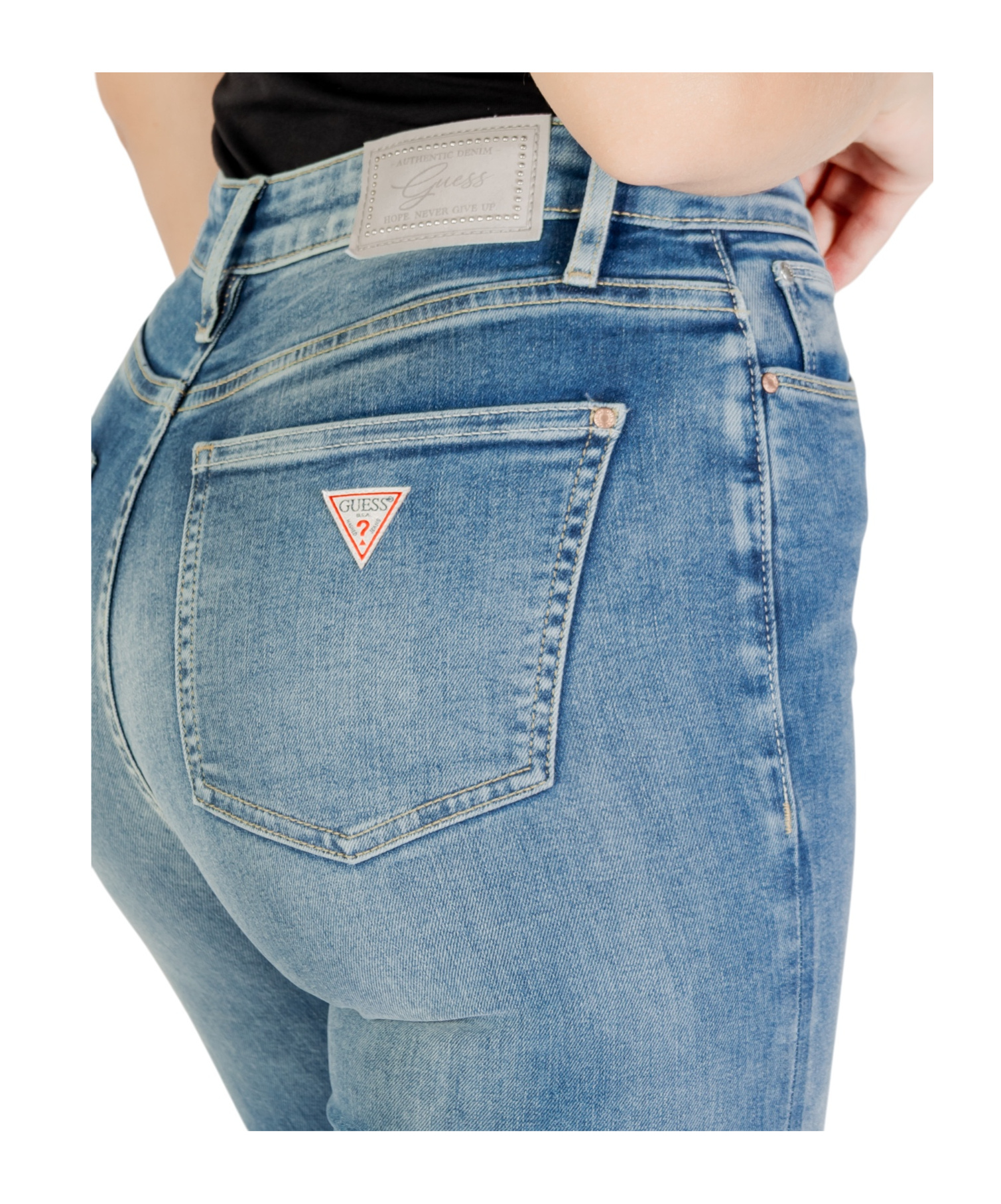 Guess Belt Loop Jeans In Blue