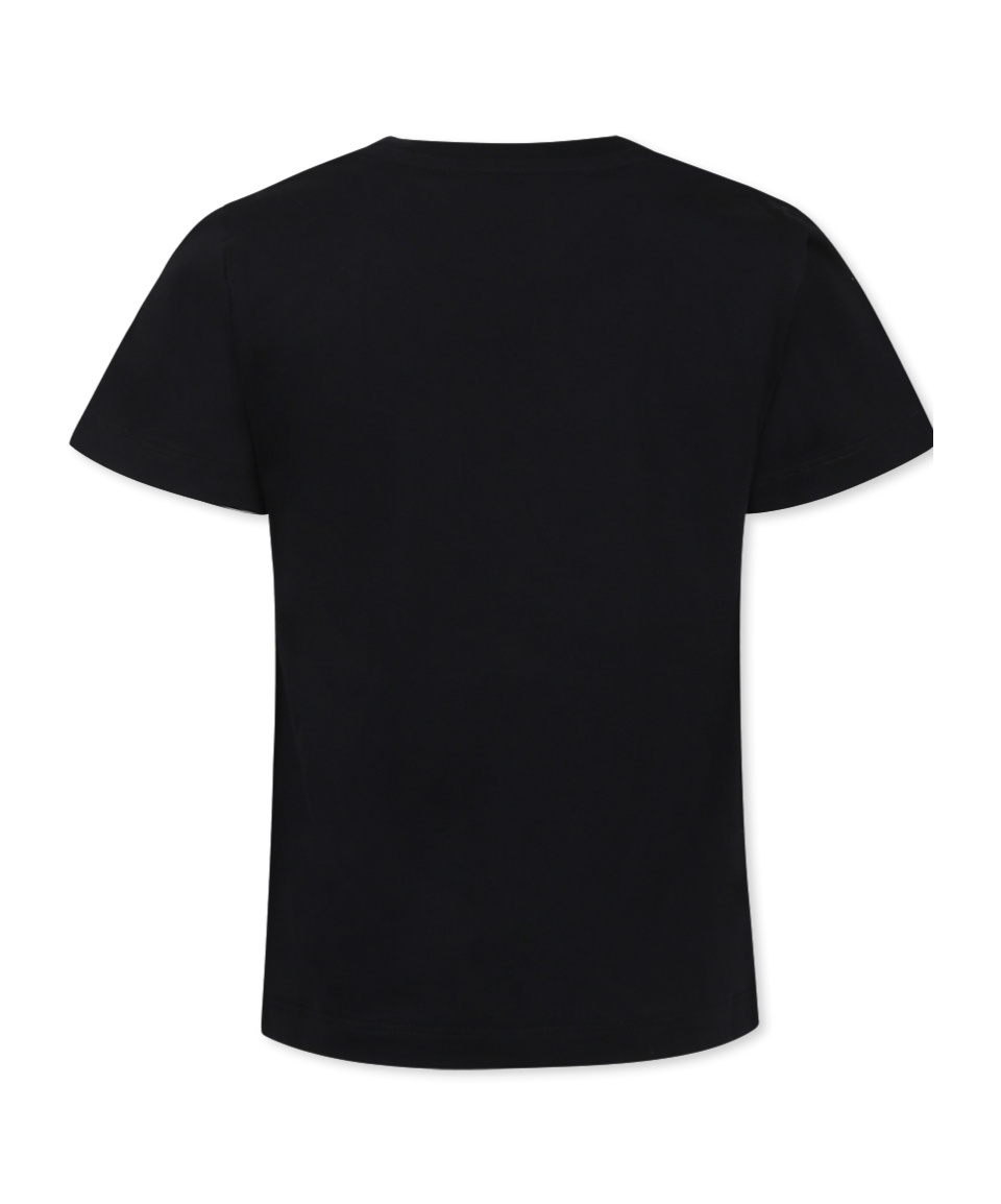 Shop Balmain Kids Logo-embellished Crewneck T-shirt In Black