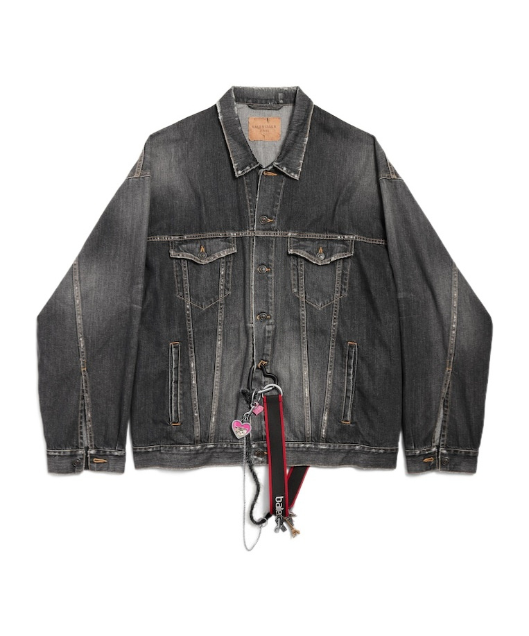 Balenciaga Oversized Denim Jacket Vintage Charms