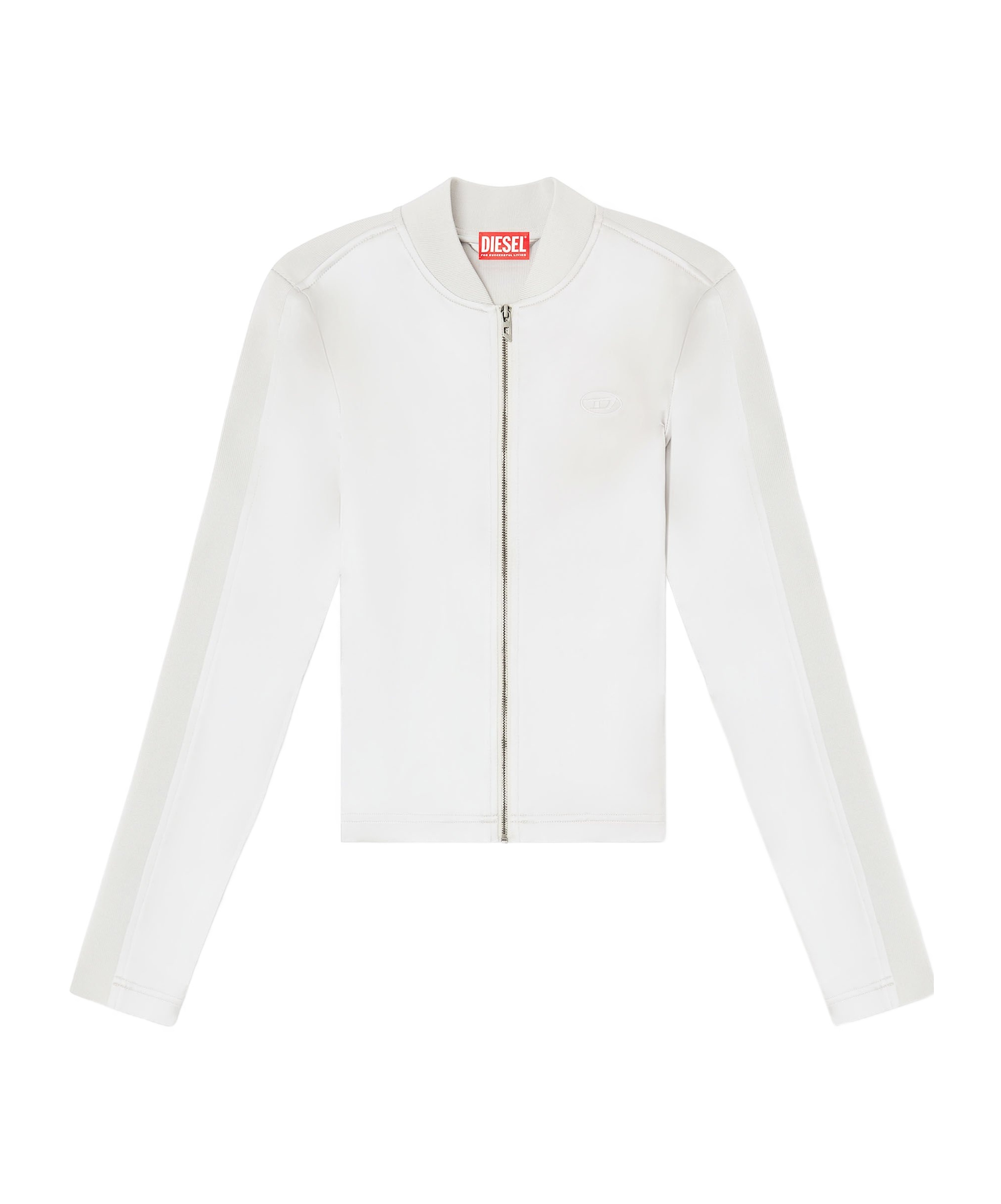 Diesel Rib-knit And Stretch Jacket In White