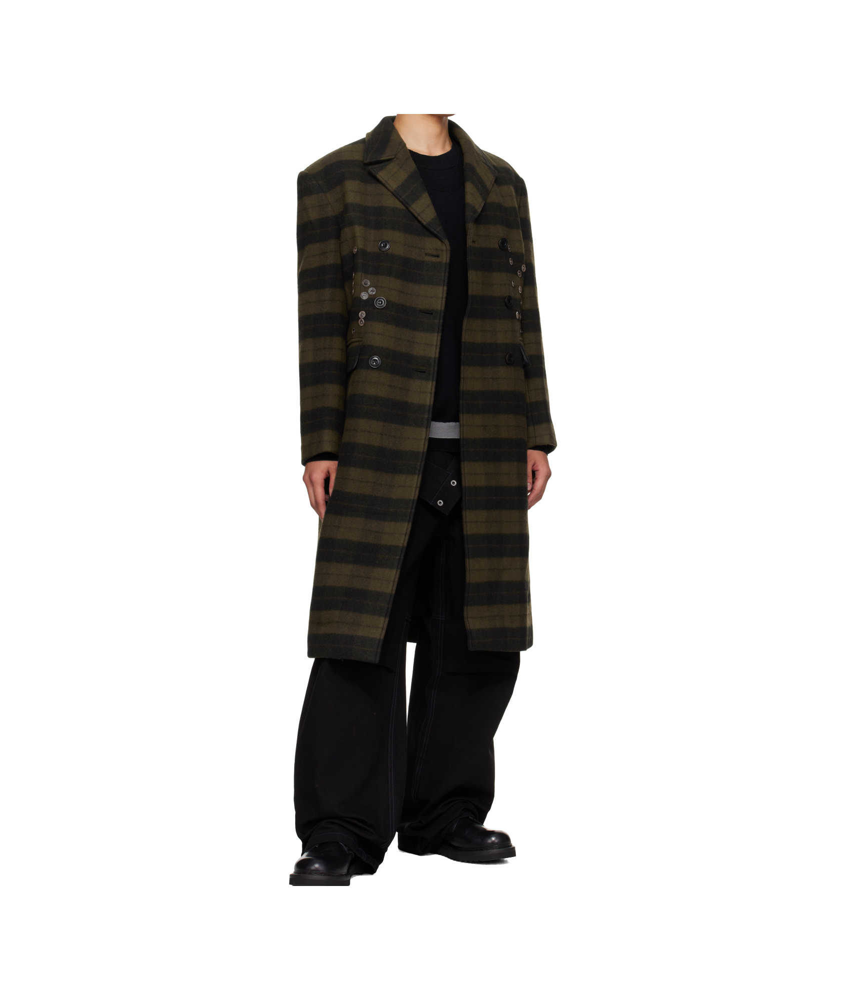 Andersson Bell Lacie Check Buttons Coat In Multi