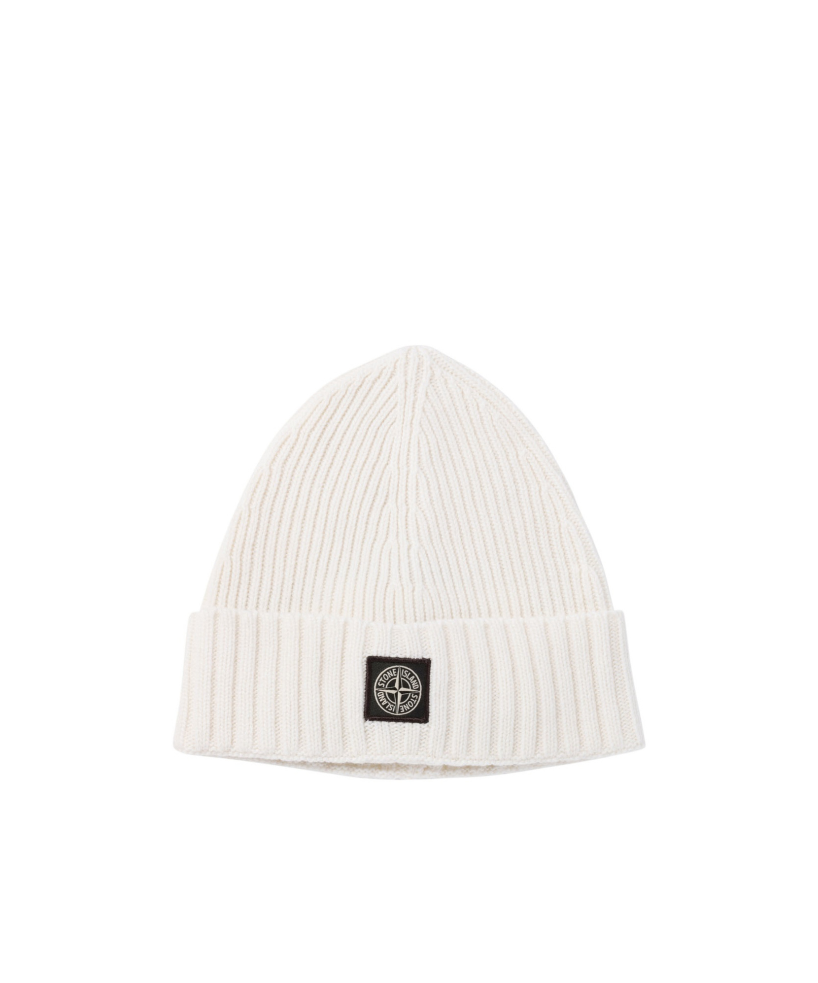 Shop Stone Island Compass-motif Beanie Hat In White