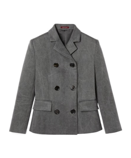 Gucci Double-breasted Jacket In Gray