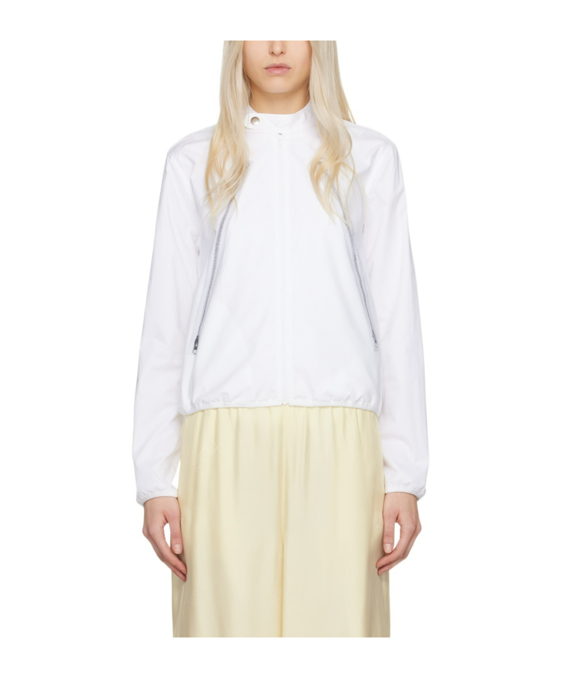 Shop Mm6 Maison Margiela Graphic-print Bomber Jacket In White