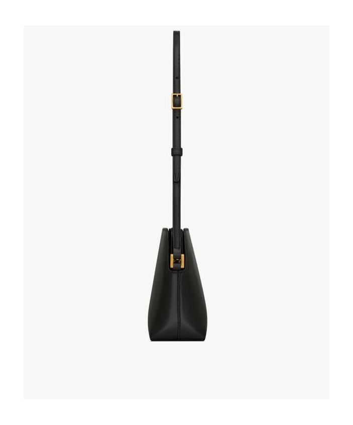 Saint Laurent Logo Shoulder Bag In Black