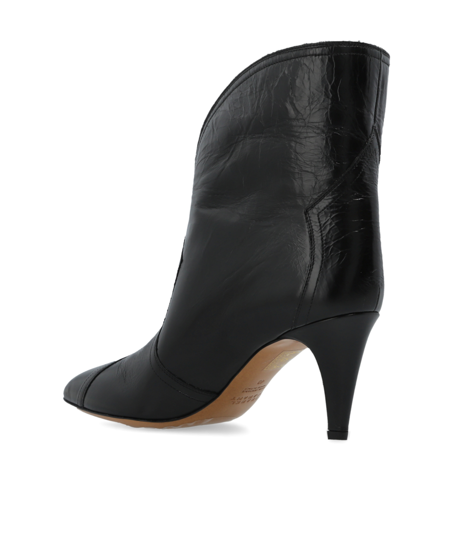 Isabel Marant Acna Leather Ankle Boots In Black