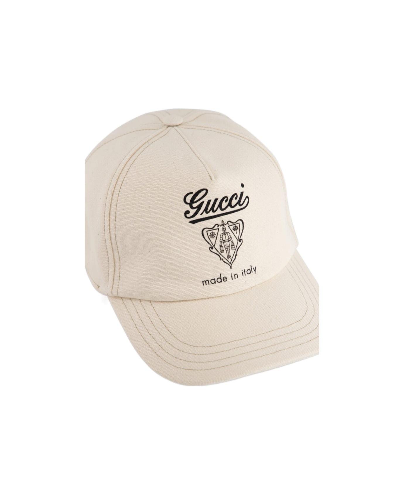 Gucci Letter Logo Baseball Cap In White