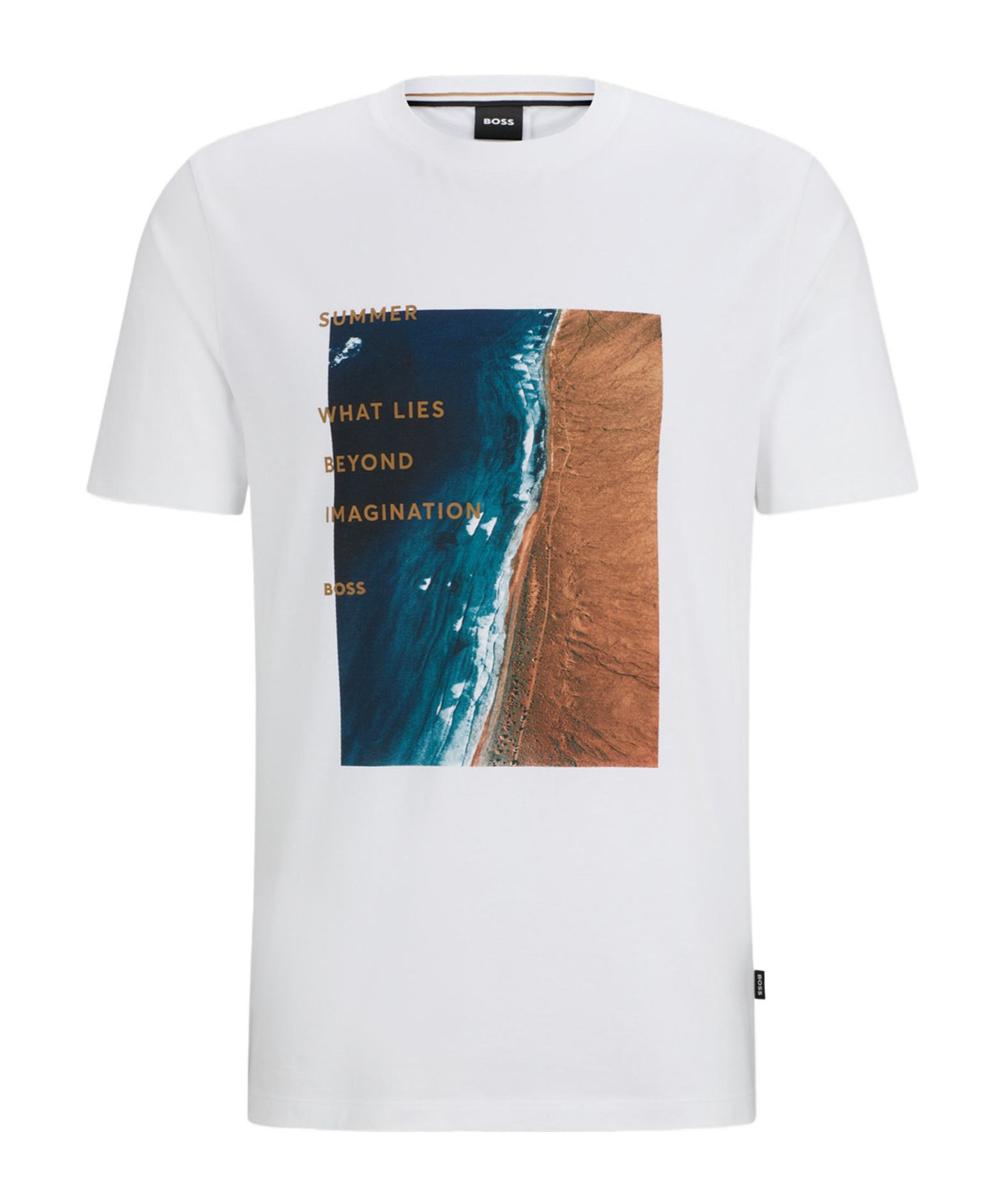 Hugo Boss Cotton-jersey Regular-fit T-shirt With Seasonal Artwork In White