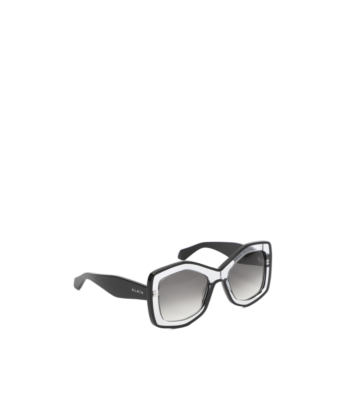 Alaïa Geometric Frame Sunglasses In Gray
