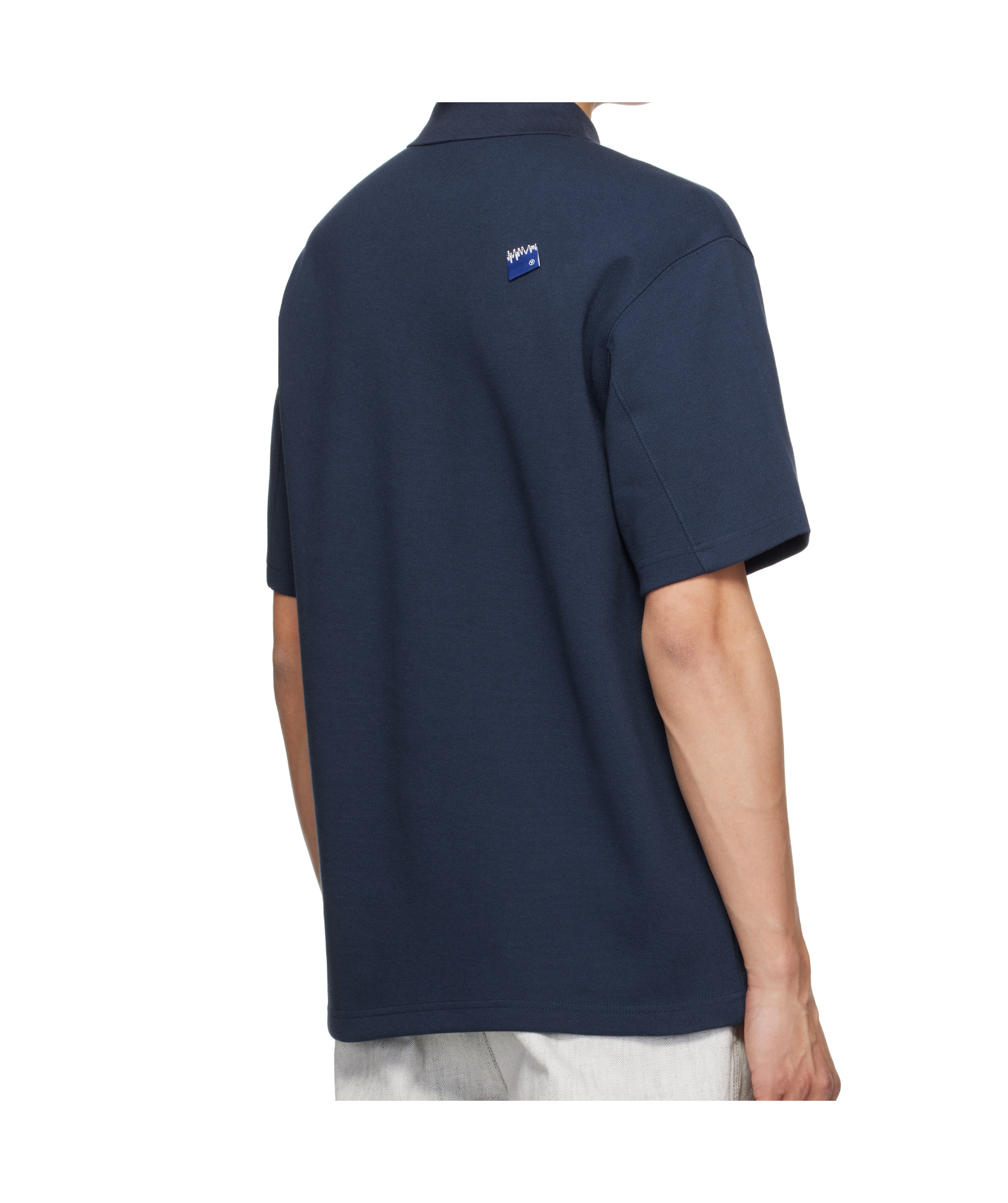 Ader Error Short-sleeved Polo Shirt In Navy Blue