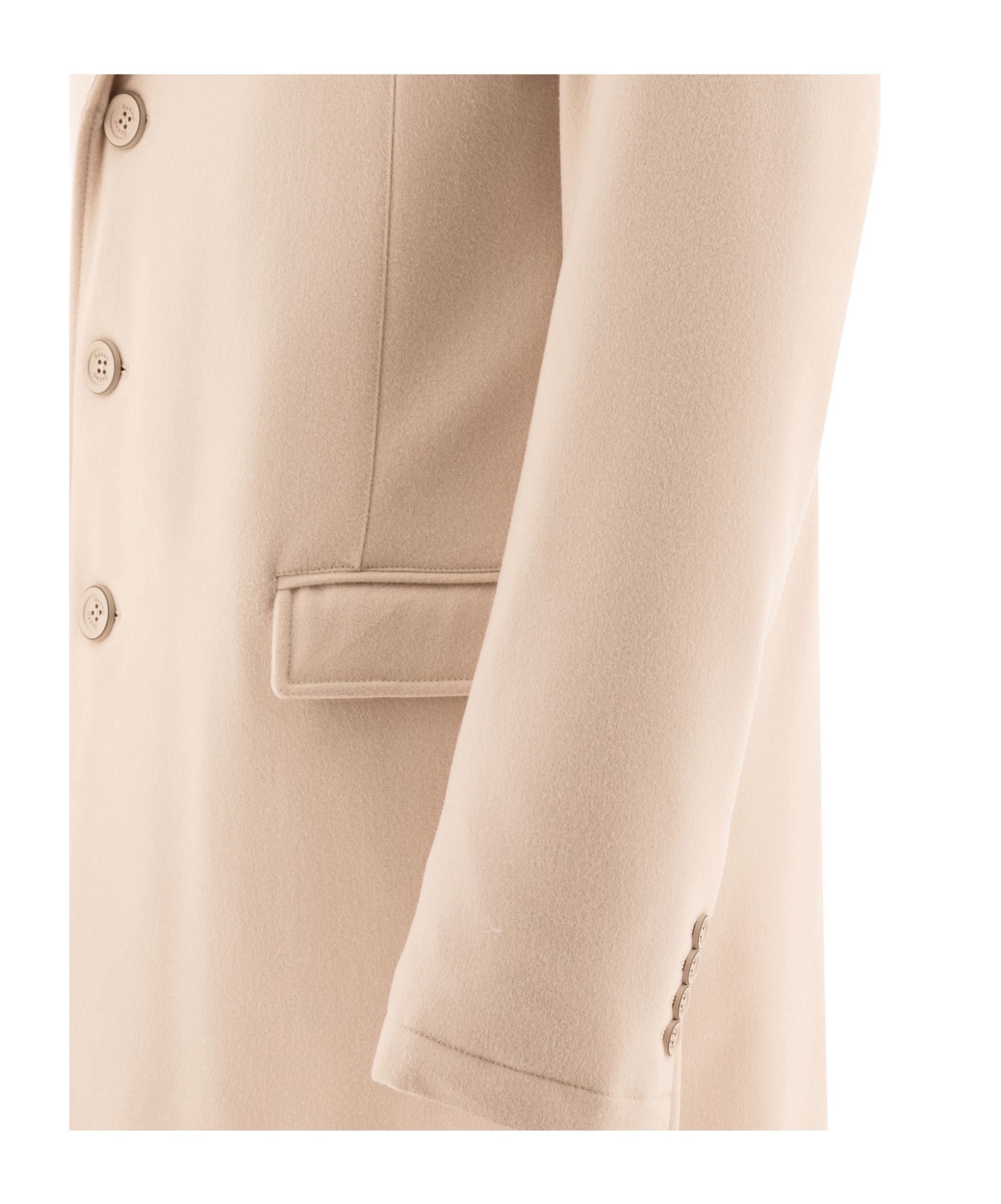 Herno Single-breasted High-neck Coat In Nude
