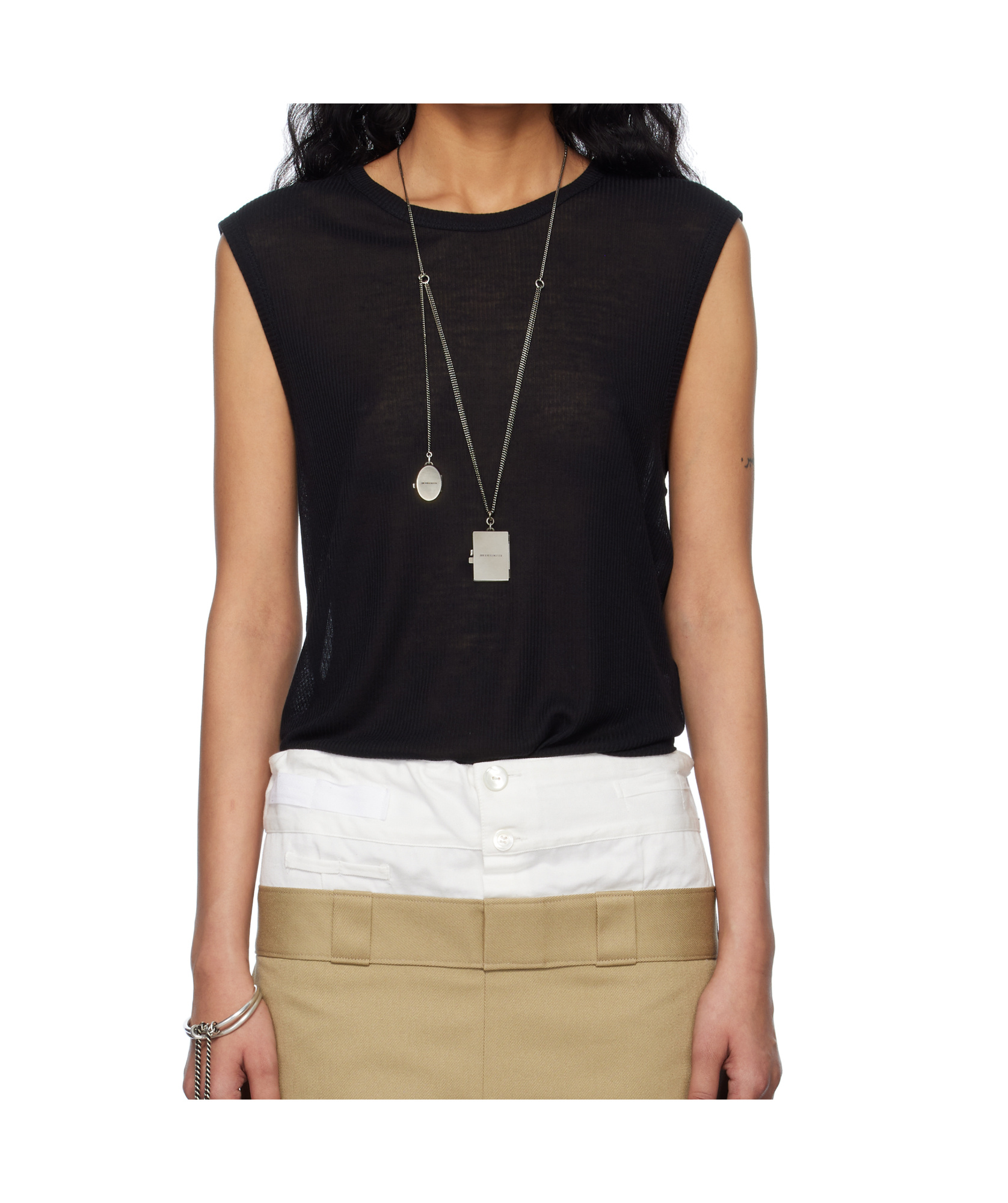 Ann Demeulemeester Black Biba Sleeveless Tank Top In Black