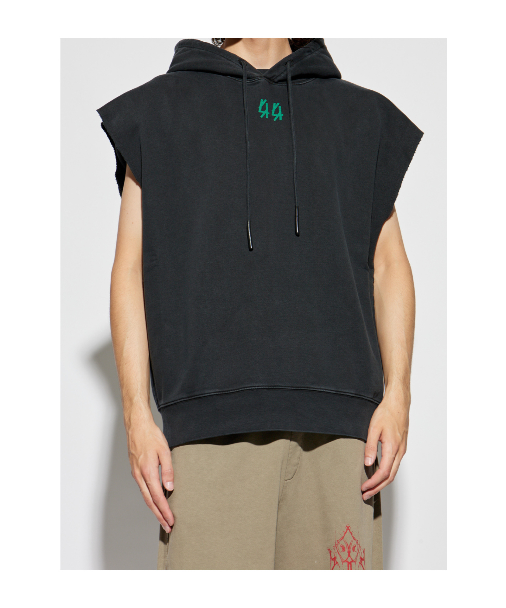 44 Label Group Hooded Sleeveless Vest In Gray