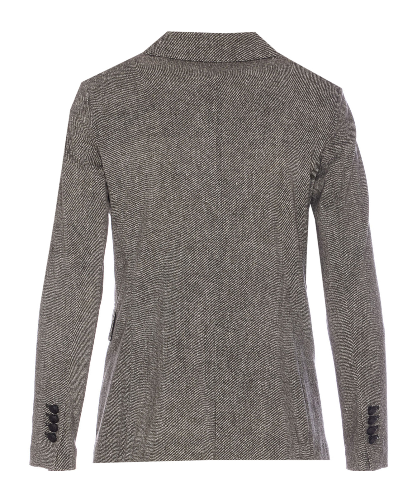 Shop Circolo 1901 Double-breasted Blazer In Gray