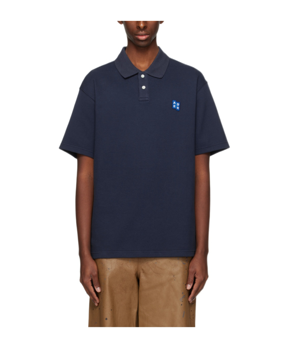 Ader Error Short-sleeved Polo Shirt In Blue