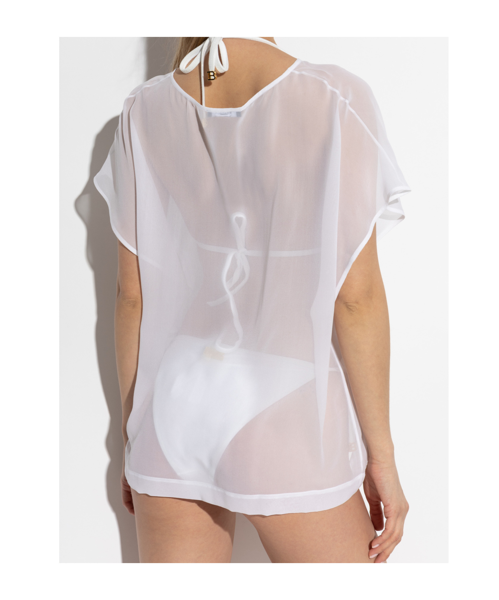 Balmain Short-sleeved Blouse In White