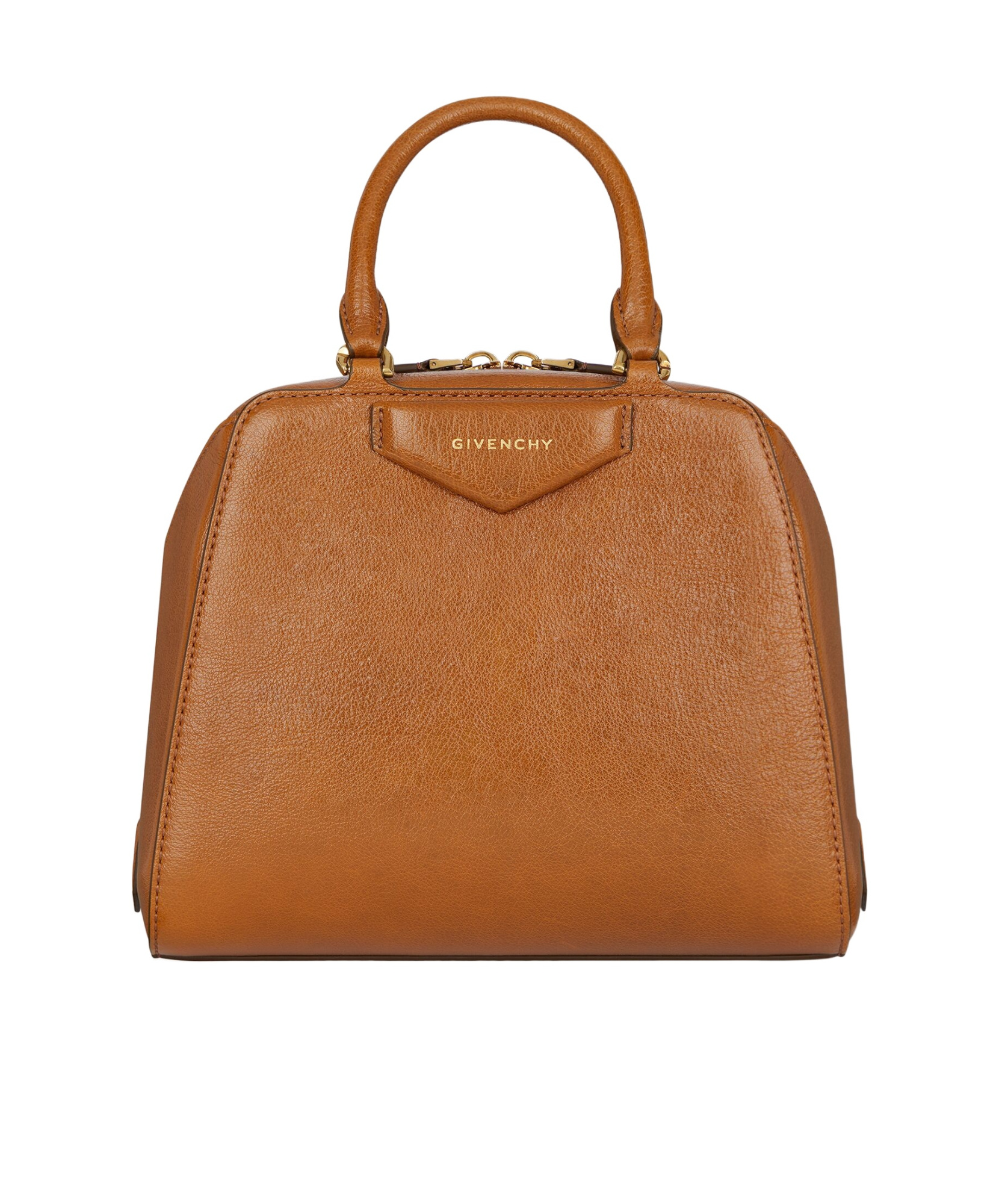 Givenchy Antigona Cube Mini Leather Handbag In Brown