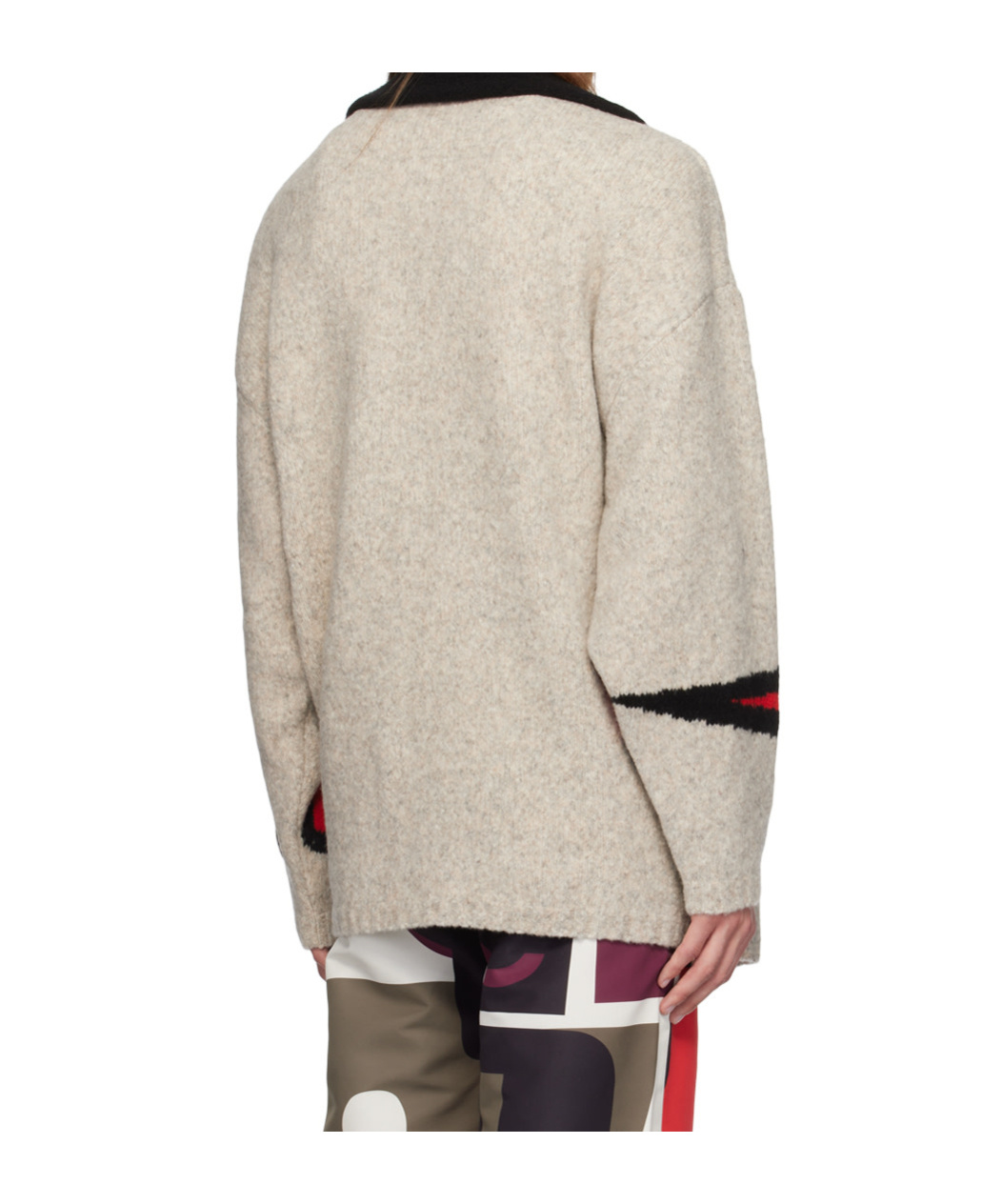 Walter Van Beirendonck Gray Moon Eye Sweater In Black