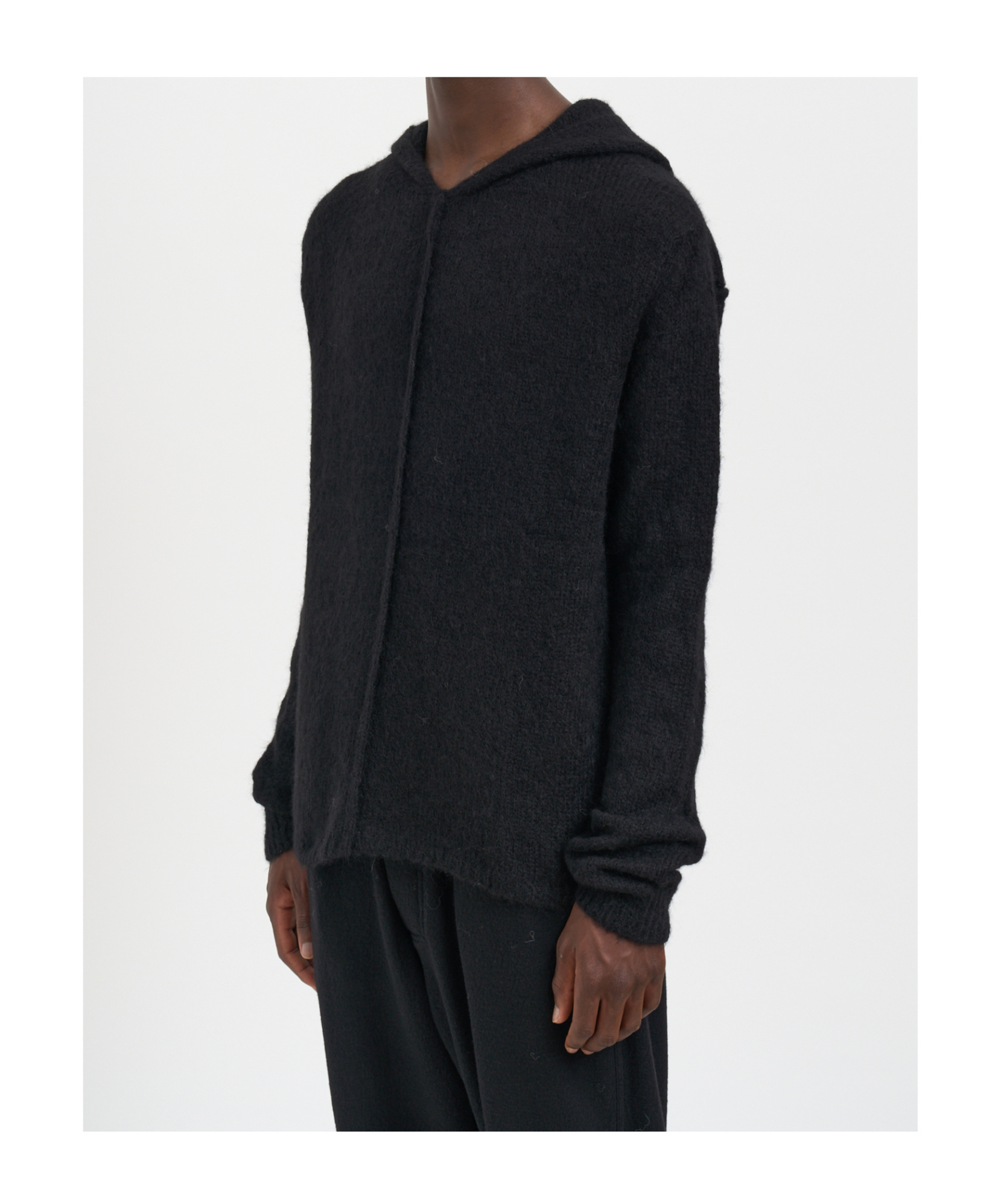 Thom Krom Hooded Sweater In Black